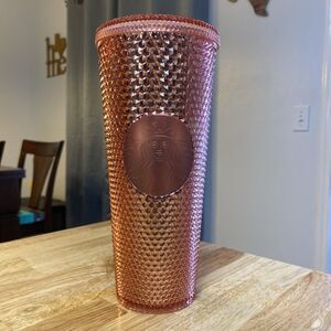 Starbucks 24 oz Rose Gold Venti Cup - No Straw, Minor Discoloration spot